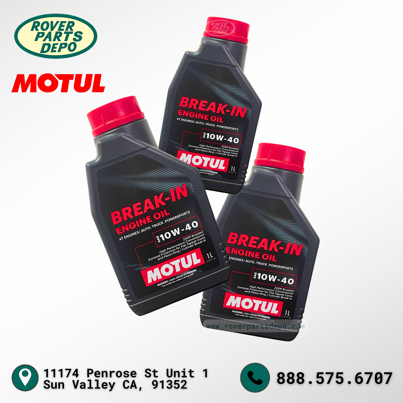 Motul Break-In 10W40 Mineral Classic Engine Motor Oil 1 Qt