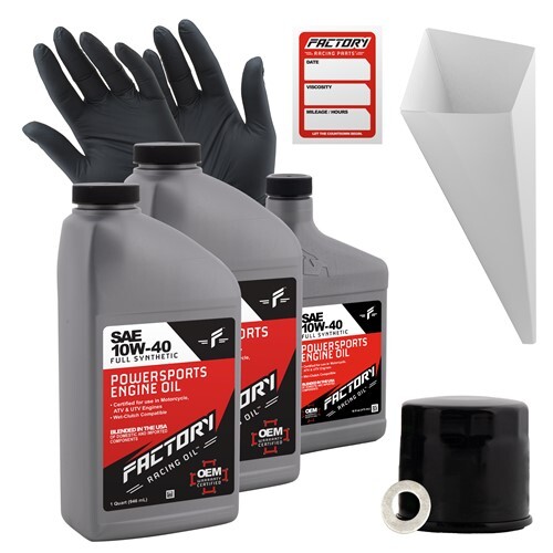 Factory Racing Parts 10W40 2.5 QT Oil Change Kit For Suzuki VZ800 Marauder