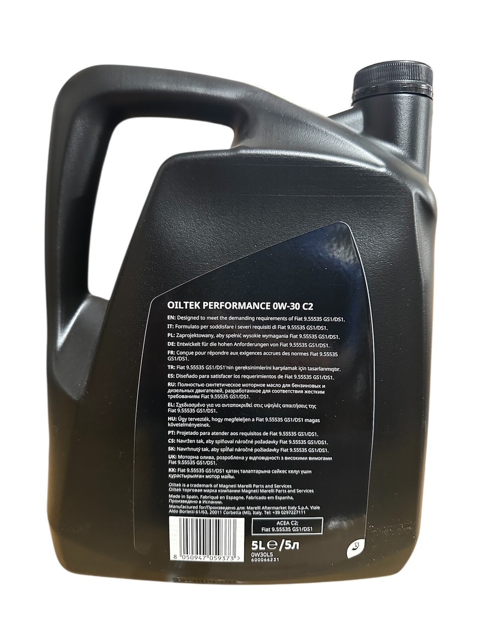 5 Liter MAGNETI MARELLI Oiltek Performance C2 0W-30 Engine Oil FIAT PSA B712312