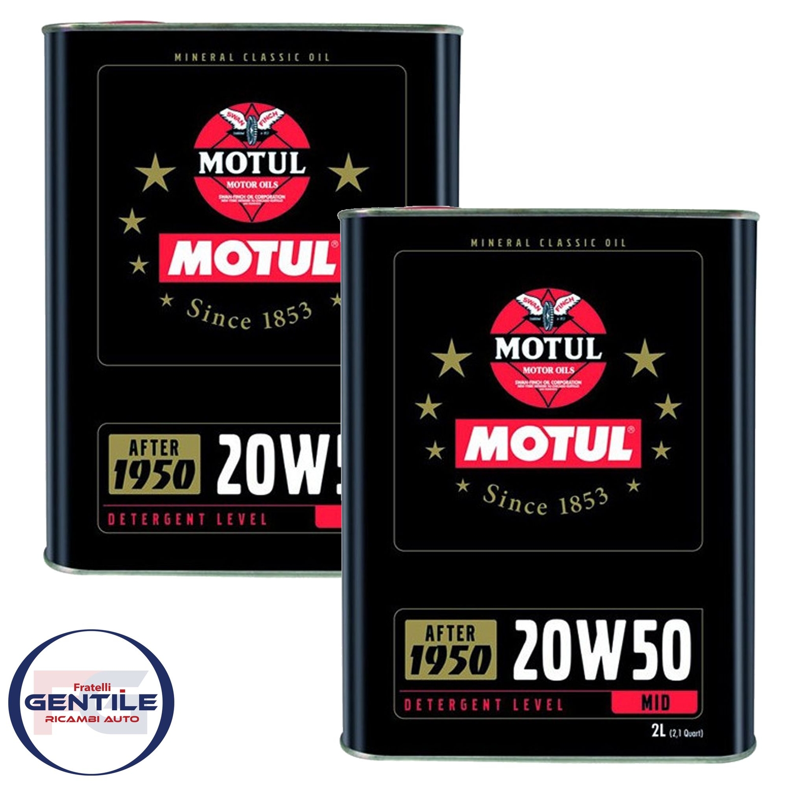 MOTUL CLASSIC 20W50 CAR ENGINE OIL MINERAL AGE FROM 1950 BEE SF/CC 4 LT