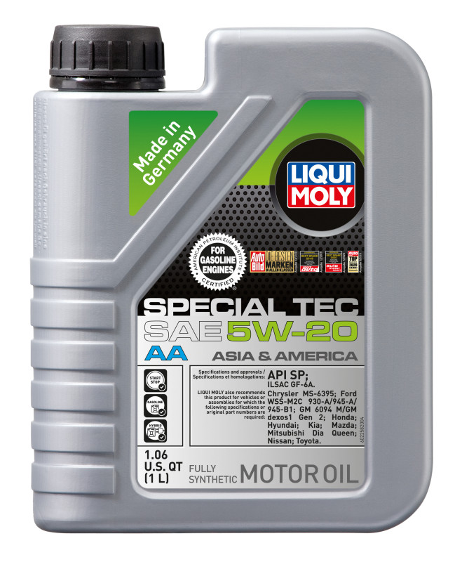 LIQUI MOLY Special Tec AA 1L SAE 5W20 Synthetic Motor Oil for Gasoline Engines