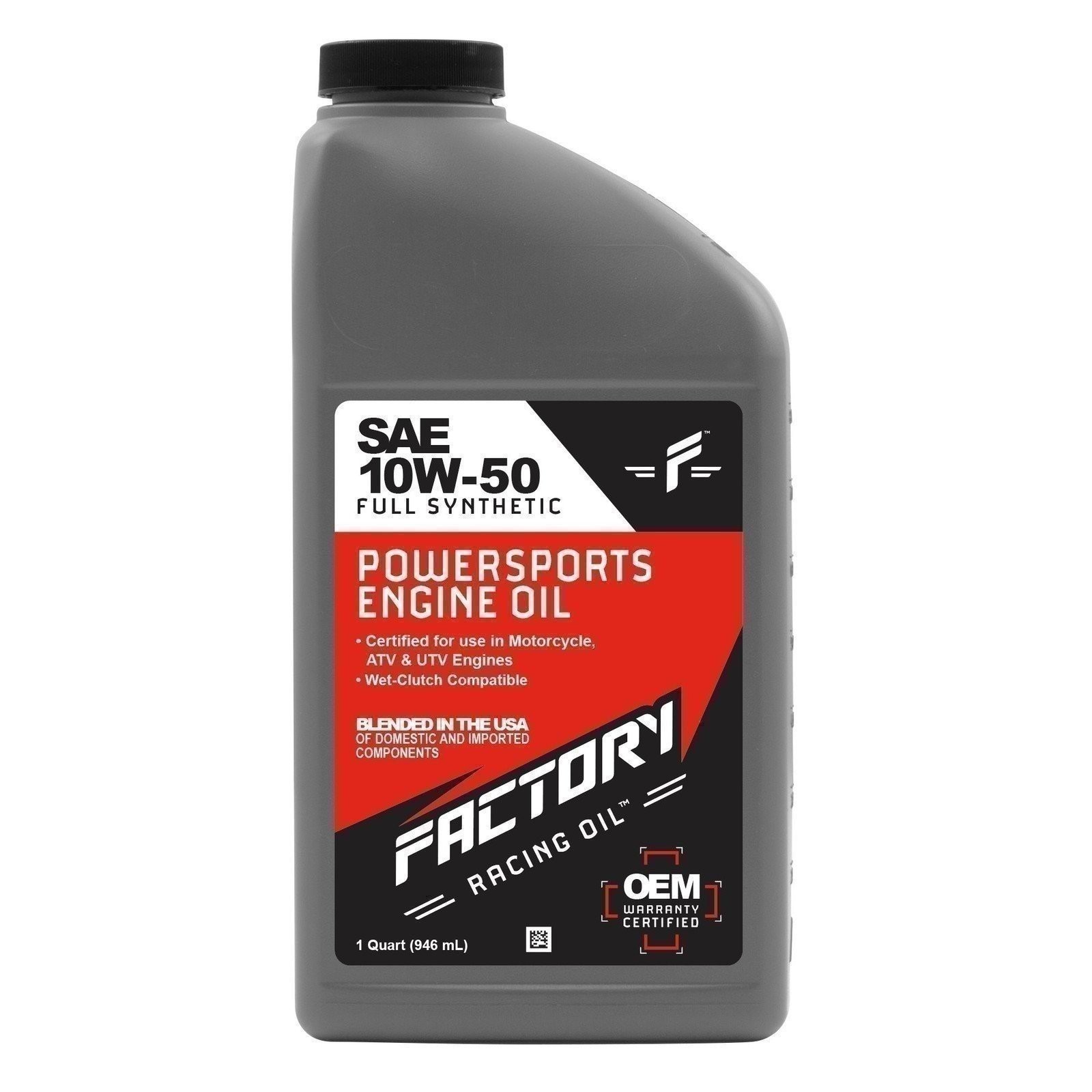 Factory Racing Oil 10W50 Full Synthetic Powersports Oil – JASO MA/MA2 -6 Quarts