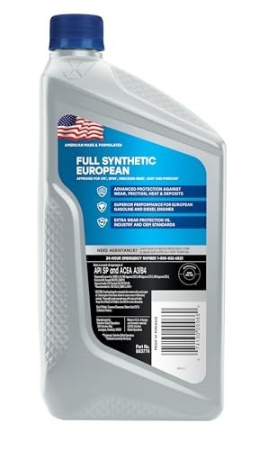 Synthetic Motor Oil 5W 40 6 Quart Full Synthetic For European Cars