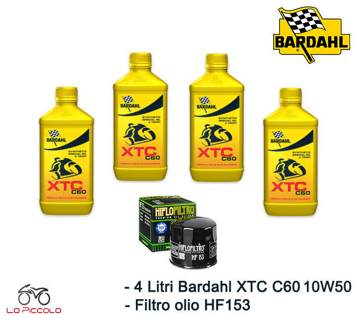 CUTTING KIT 4 LITERS OIL BARDAHL XTC C60 10w50 + BIMOTA FILTER 1098 DB7 2009