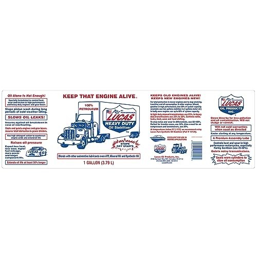 Lucas Oil 10002 Heavy Duty Oil Stabilizer – 1 Gallon (Pack of 4)