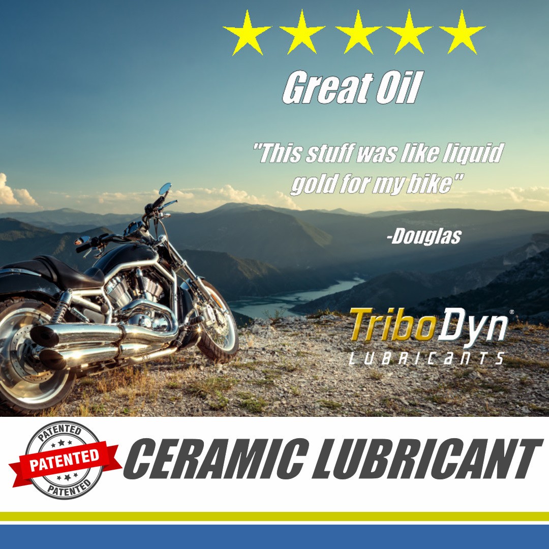 TriboDyn Patented Ceramic 20W-50 Full Synthetic V-Twin Motorcycle Oil – 12 Quart
