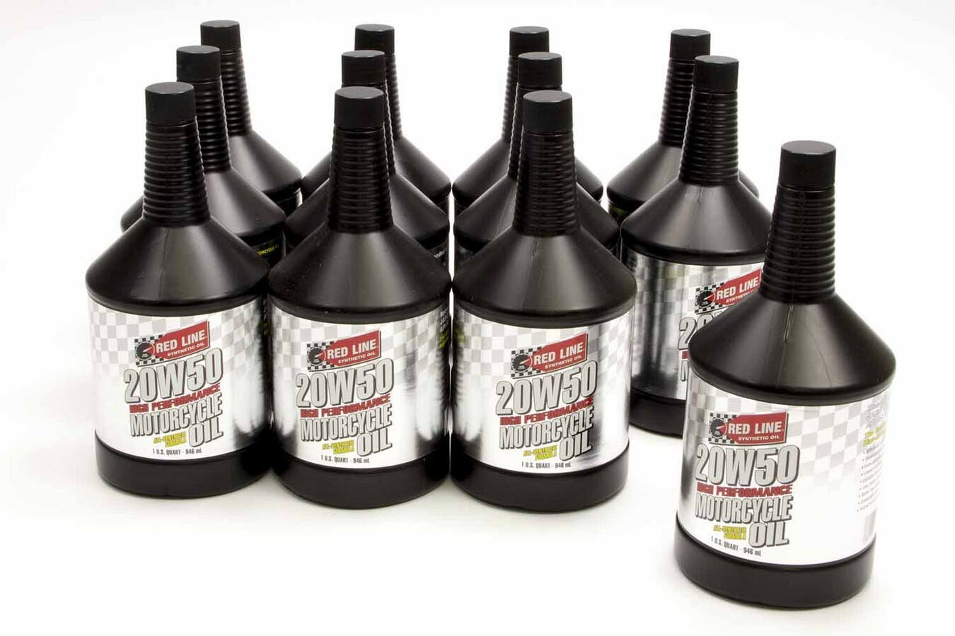 Redline Oil 42504 Case 20W50 Synthetic Motorcycle Oil – 12 Qt Bottles