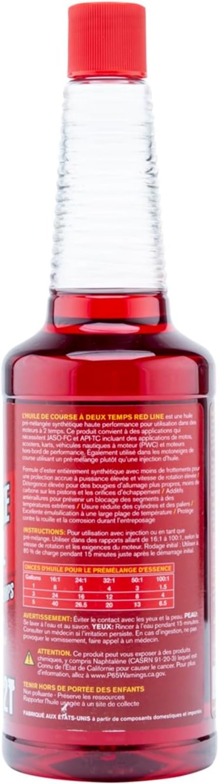 40603 Two-Stroke Racing Synthetic Oil 16oz for Snowmobiles & Motorcycles