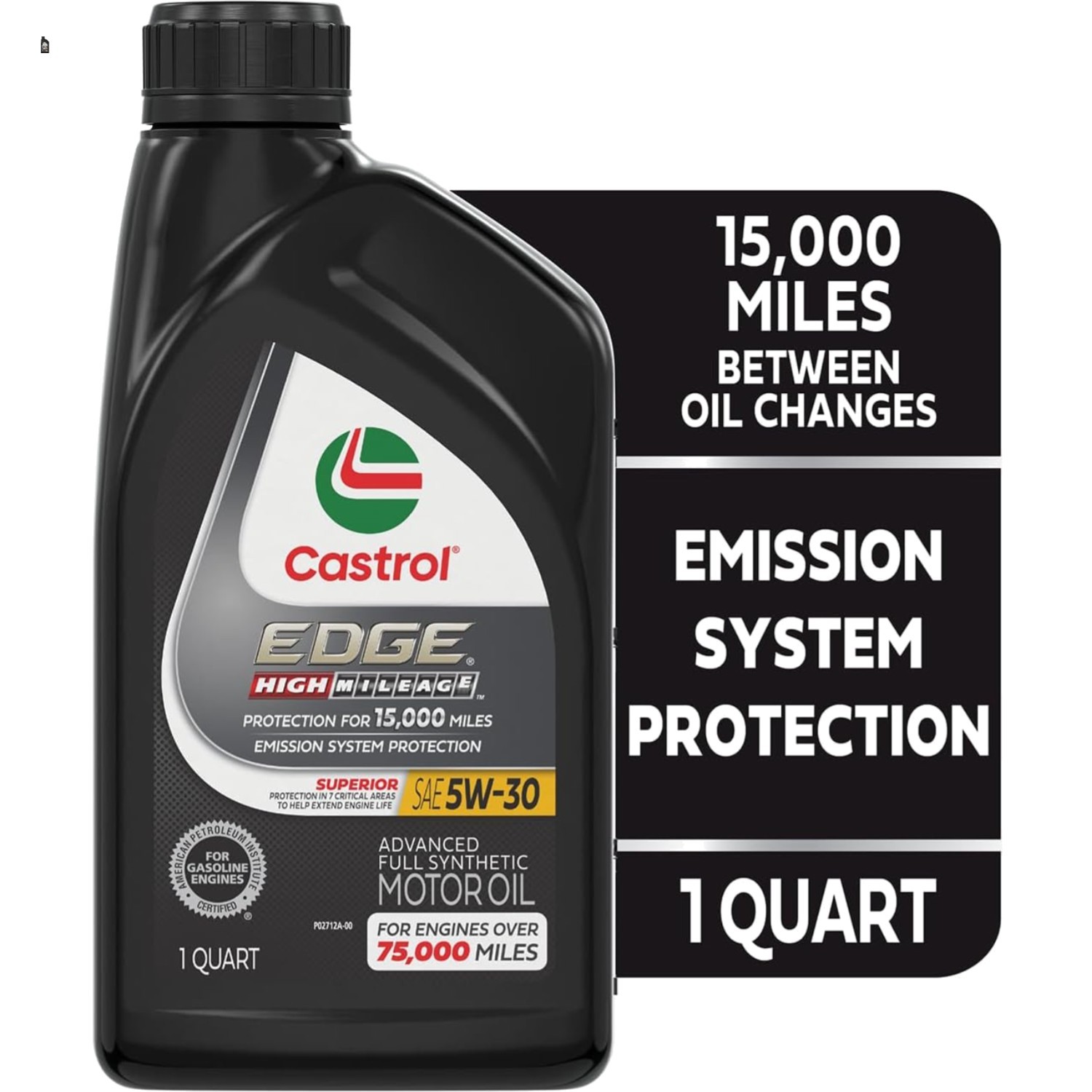 Edge High Mileage 5W-30 Full Synthetic Motor Oil – 32 Fl Oz for Peak Performance