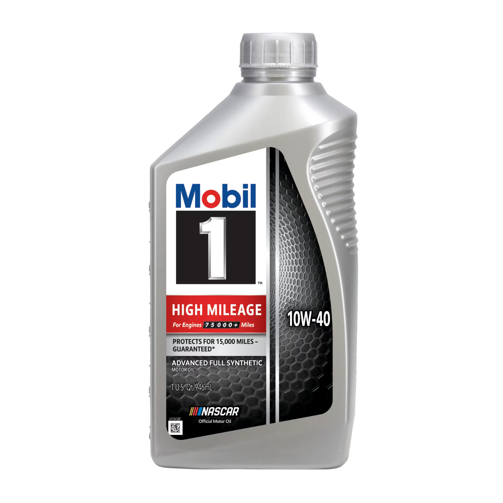 (5 pack) Mobil 1 High Mileage Full Synthetic Motor Oil 10W-40, 1 Quart