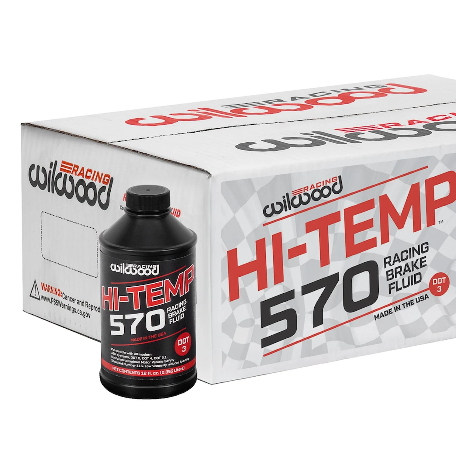 Wilwood 290-0633 Hi-Temp 570 Racing Brake Fluid 1 Case (Twenty-Four 12 oz Bottle