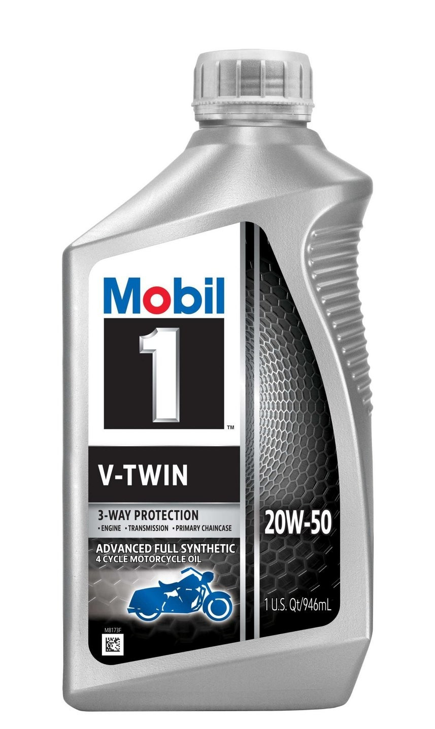 5 PACK-MOBIL 112630 Mobil 1 V-Twin; Full Synthetic Motorcycle Oil; 20W-50;1 Qt