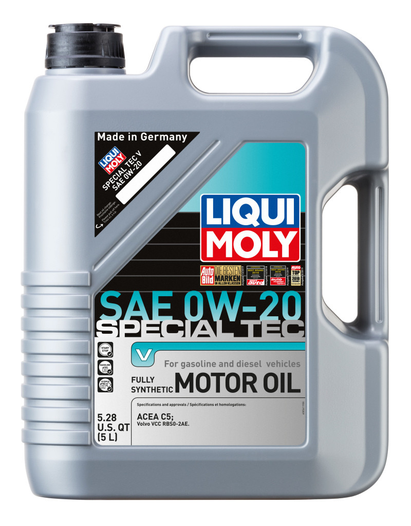 LIQUI MOLY 5L Special Tec V Motor Oil SAE 0W20 – 20200 – Case of 4