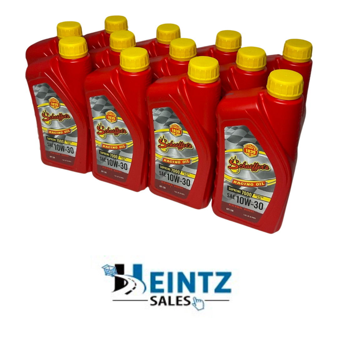 Schaeffer’s 709 12-Pack Supreme 7000 Synthetic Plus 10W-30 Racing Oil