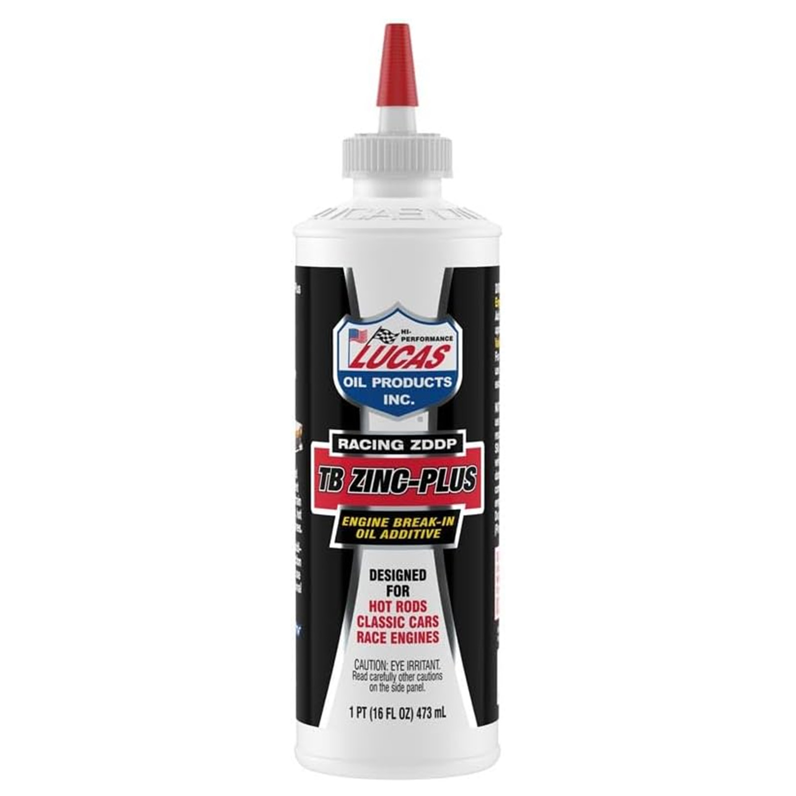 Lucas Oil Racing ZDDP TB Zinc Plus Engine Break-In Oil Additive 16 Fl Oz Bottle