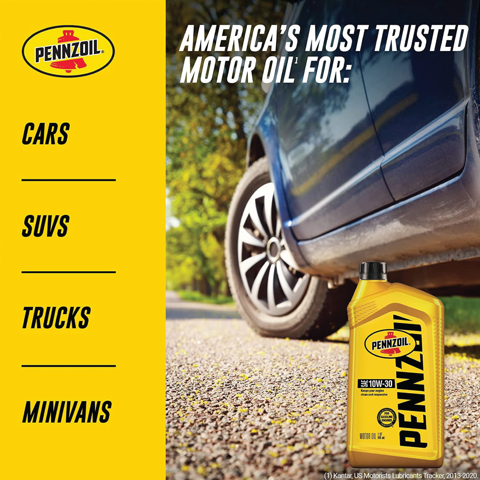 6x Bottles Pennzoil SAE 10W-30 Motor Oil | 1QT | Cleans Engine | Fast Shipping