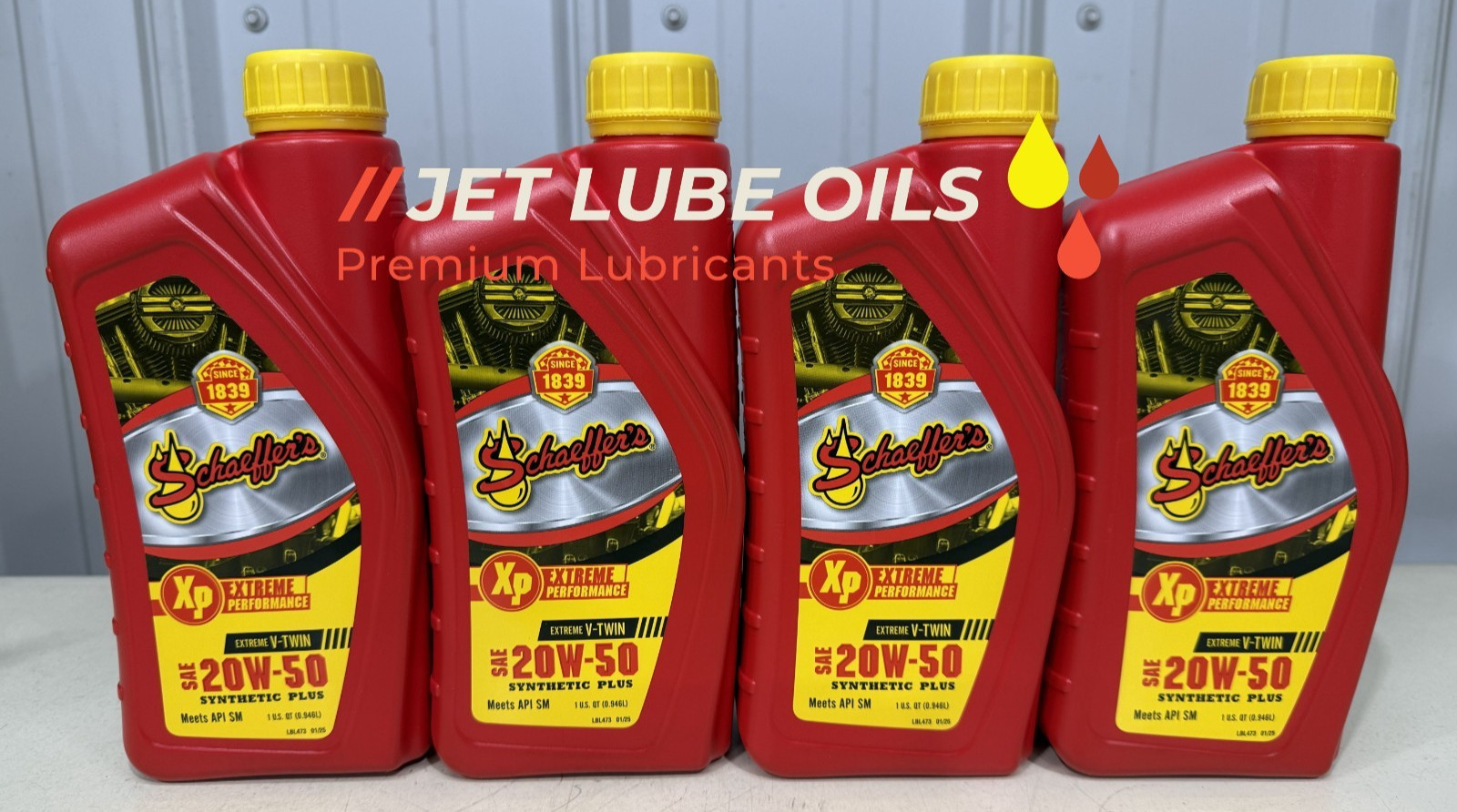 Schaeffer’s 707 Extreme V-Twin 20w-50 Synthetic Plus Motorcycle Oil 4 Quarts