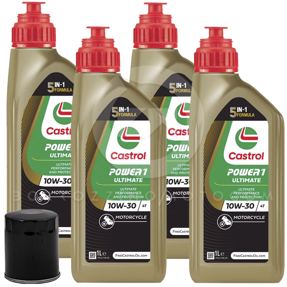 Set 4L Castrol Ultimate 10w30 Filter Arctic Cat Bear Cat 4×4 400 1998-2002