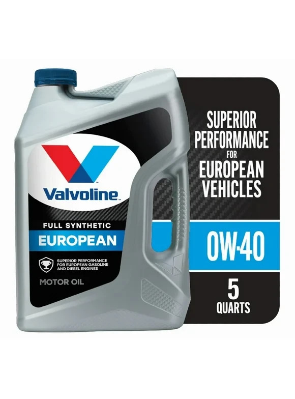 3 PACK Valvoline European Vehicle Full Synthetic SAE 0W-40; Easy Pour 5 Quart