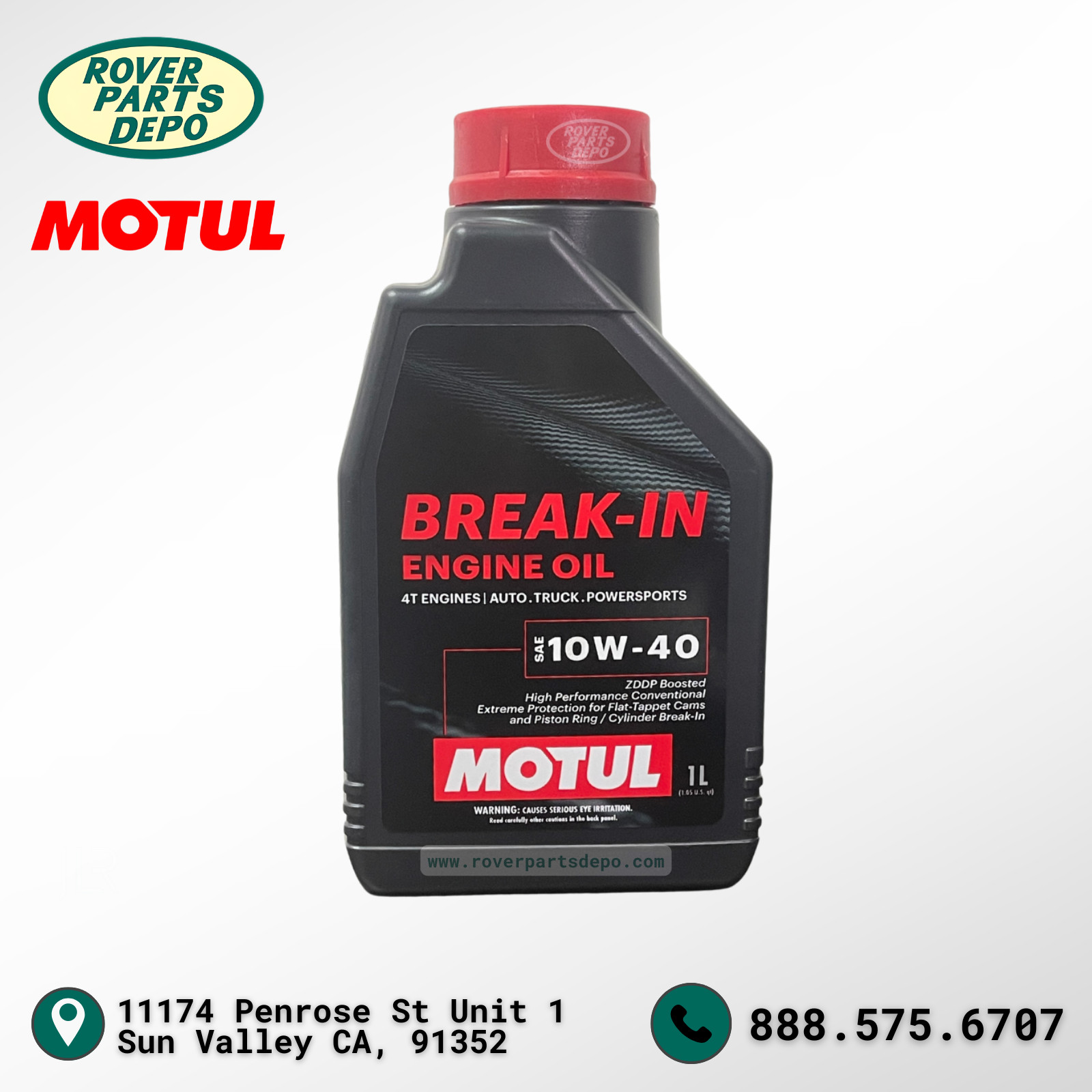 Motul Break-In 10W40 Mineral Classic Engine Motor Oil 1 Qt