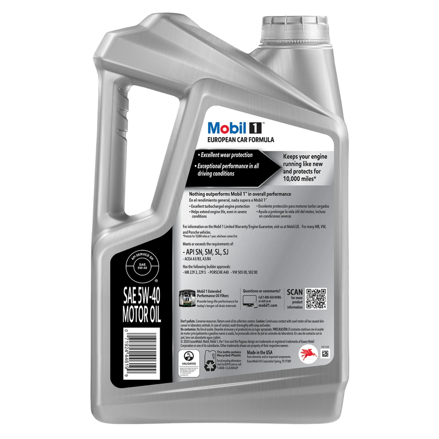 Mobil 1 FS European Car Formula Full Synthetic Motor Oil 5W-40, 5 Quart, NEW