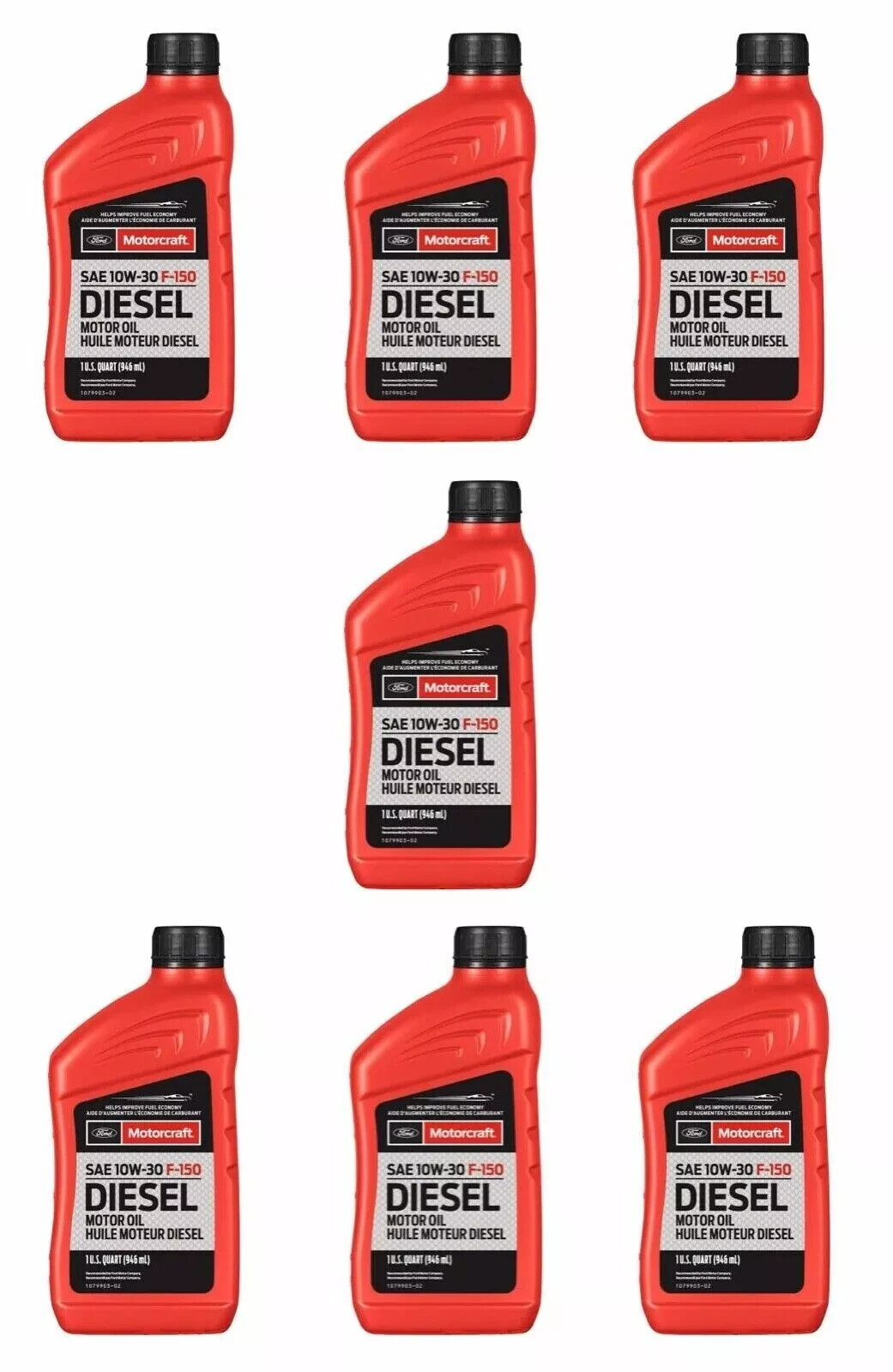 7 Quarts Diesel Engine Oil FORD Super Duty SAE 10W-30 F150 3.0L Power Stroke