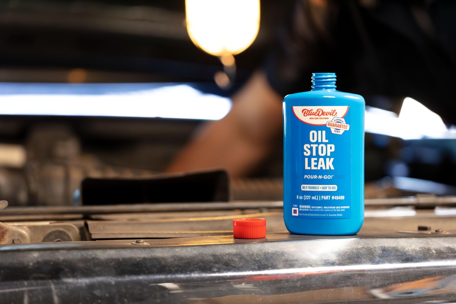 BlueDevil Products 49499 Oil Stop Leak – 8 Ounce 8 oz., Blue