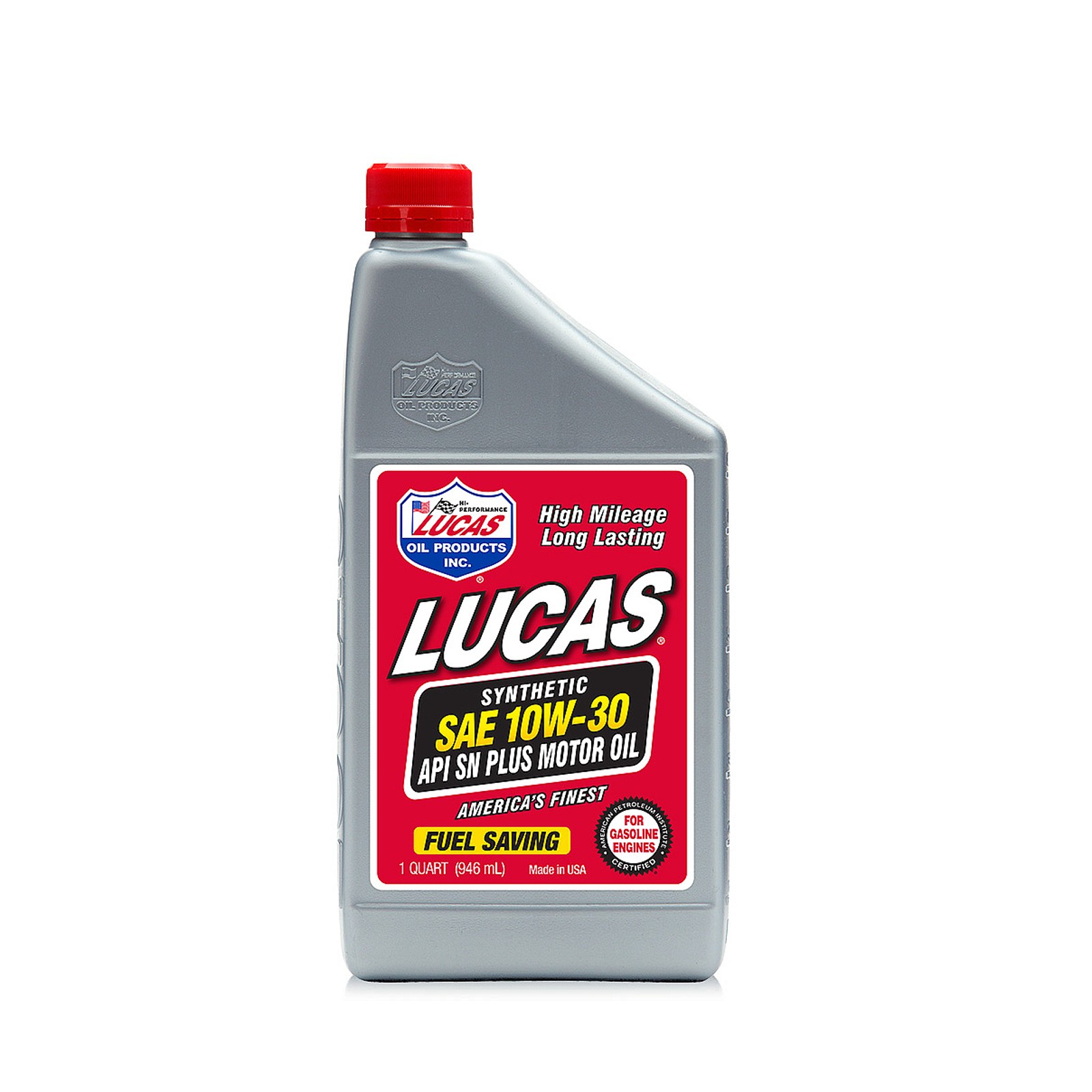 Lucas Oil 10050 Fuel Saving Synthetic SAE 10W-30 API SN Plus Motor Oil 1 Quart