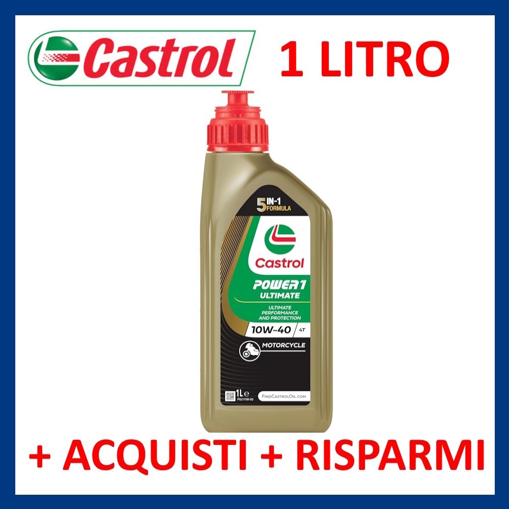 Castrol Power 1 Ultimate SAE 10W40 1 Liter Motorcycle Scooter Quad 4 Stroke Engine Oil