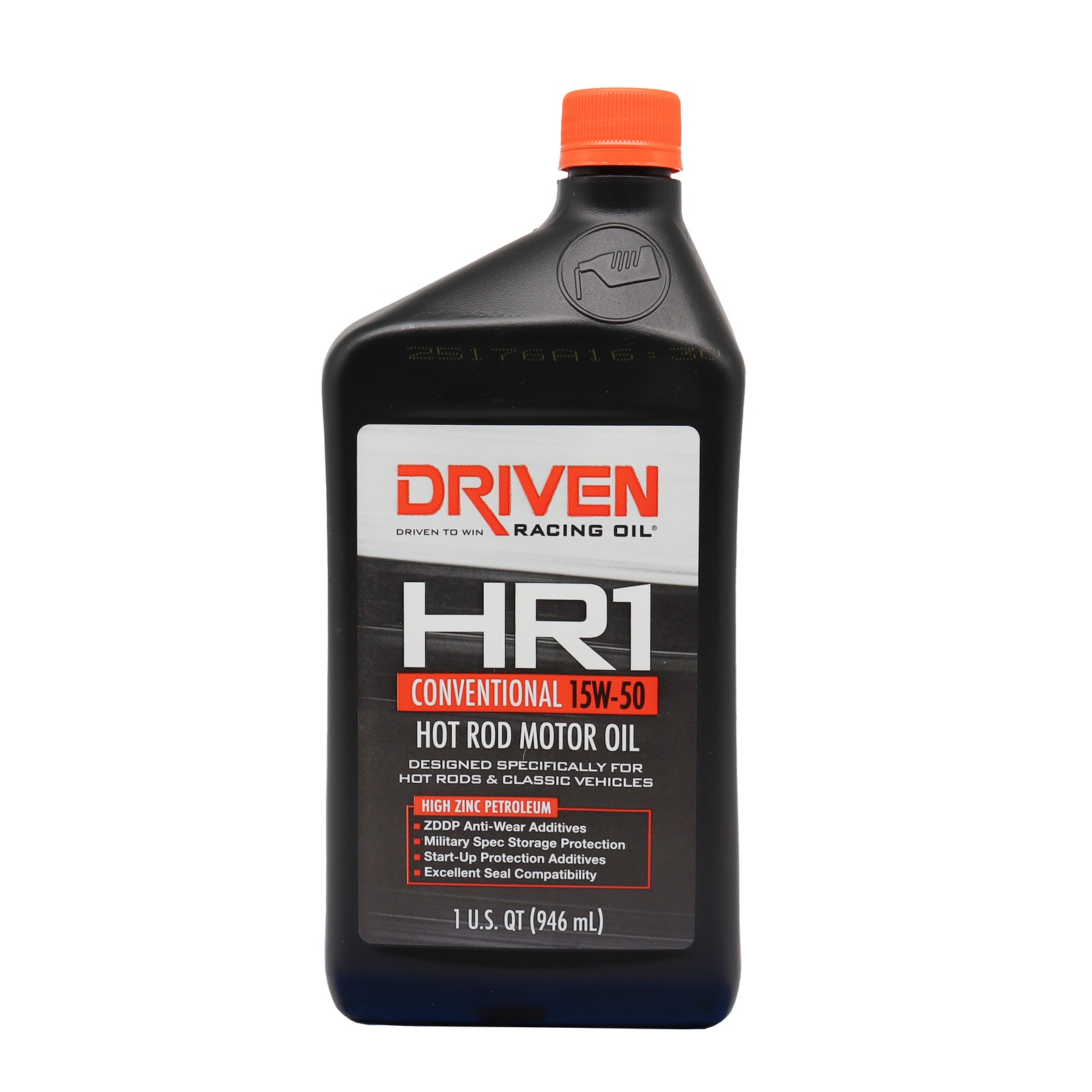Driven Racing Oil HR1 15W50 High Zinc Conventional Motor Oil 1 Quart
