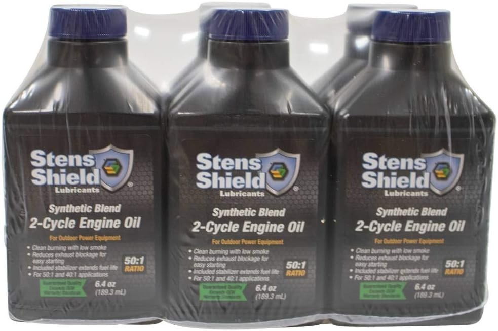 Efficient 2-Cycle Engine Oil, 6.4 oz Bottles (24 Pack) for Cleaner Engine Runs