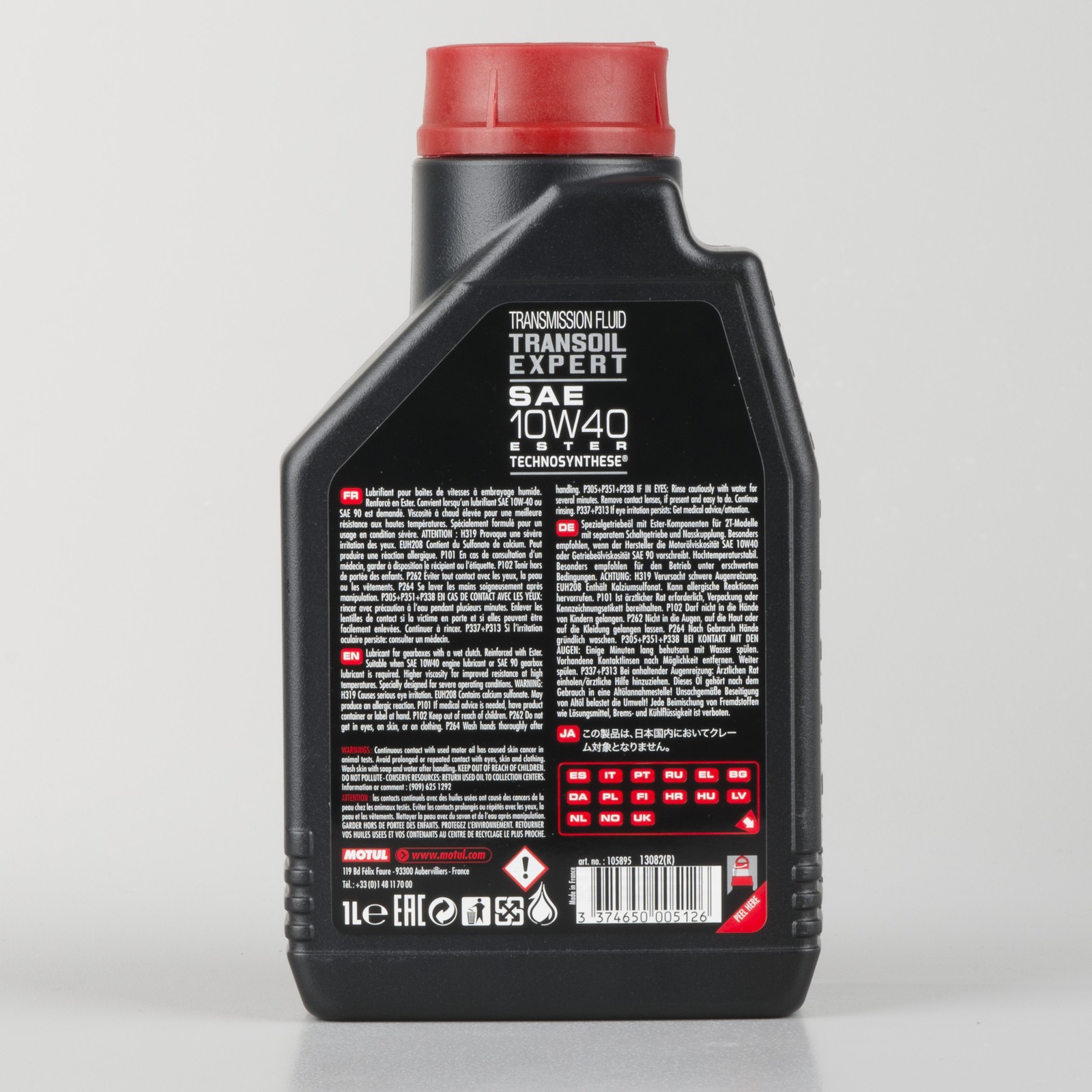 Motul 105895 Transoil Expert Synthetic Oil 10W40 1 Liter