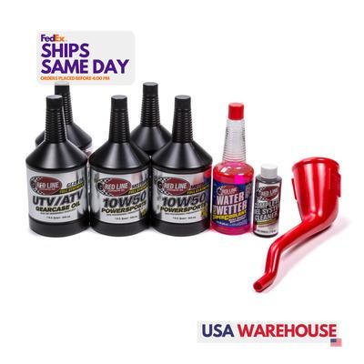 Redline Oil 90220, Kit Utv/Atv Powerpack (3) 10 W50 Oil (2) Gearcase Oil Perform