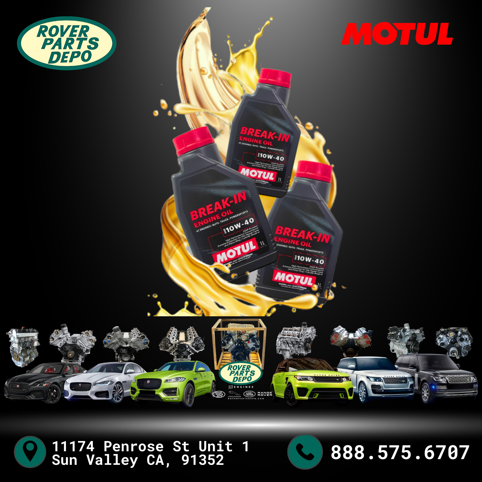 Motul Break-In 10W40 Mineral Classic Engine Motor Oil 1 Qt