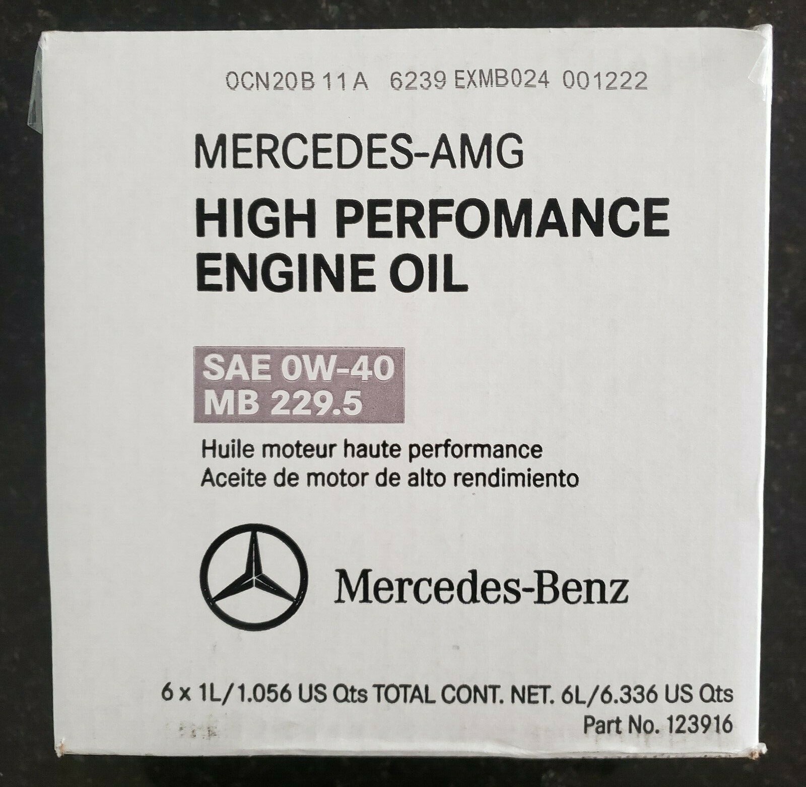 12L MERCEDES-AMG SAE MB/FUCHS 0W-40 SYN 229.50 ENG RACING USA & WORLD