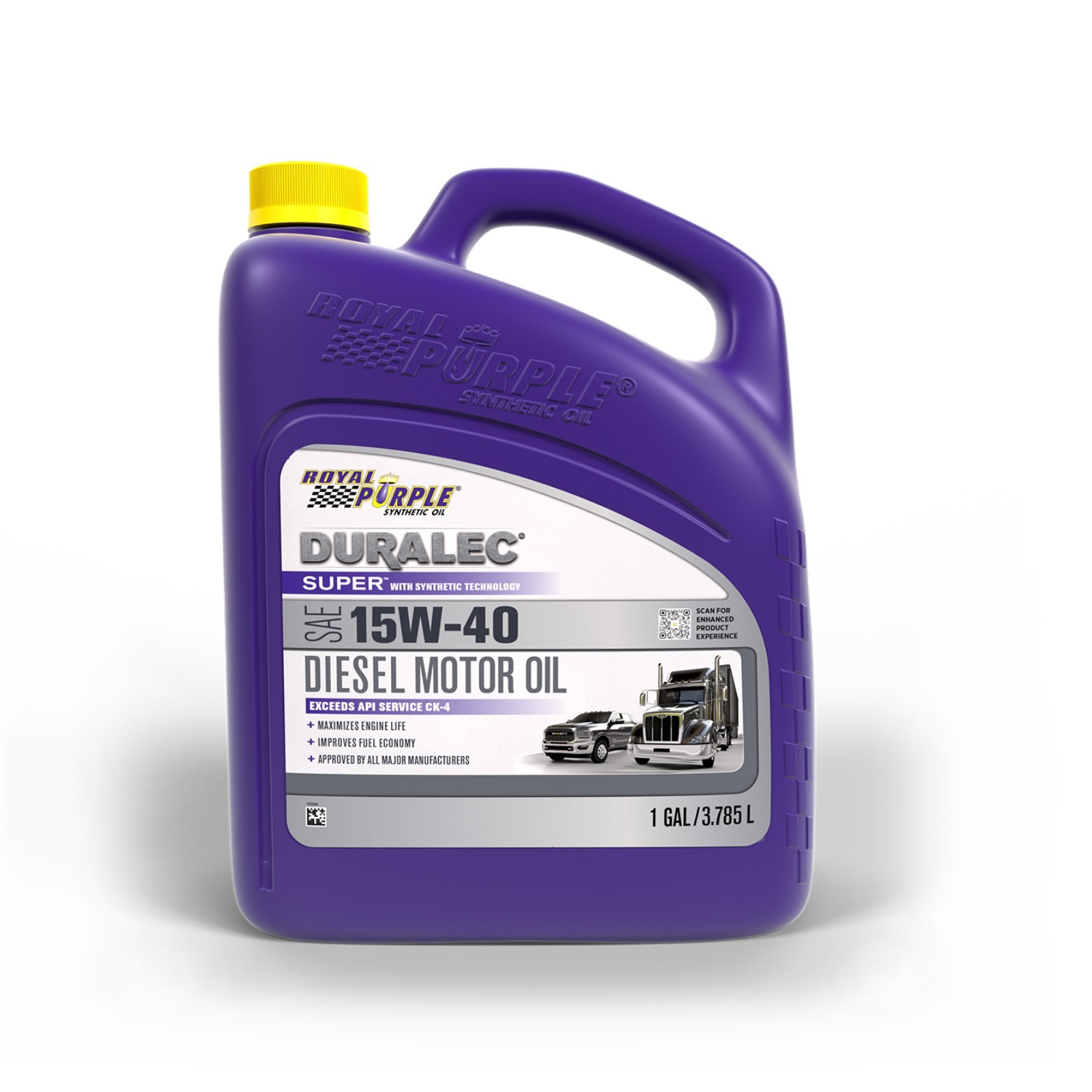 Royal Purple Duralec Super SAE 15W-40 Diesel Motor Oil 1 Gallon Bottle Single