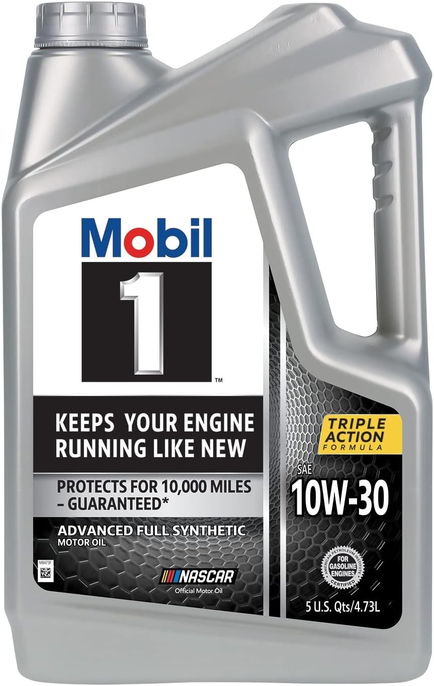 Mobil 1 Advanced Full Synthetic Motor Oil 10W-30, 5 Quart (Pack of 2)