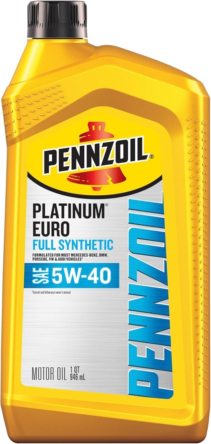 5W-40 Platinum Euro Full Synthetic Motor Oil – 1 Quart for Ultimate Protection