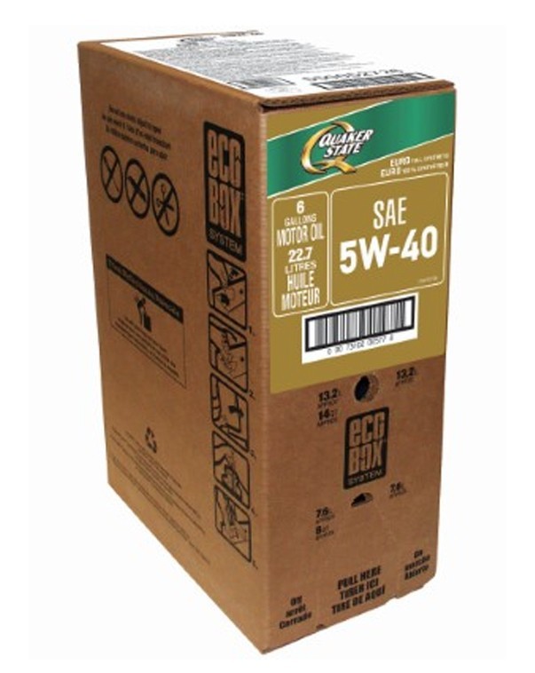 Quaker State Ult Dura Euro 5W-40 Full Synthetic Motor Oil, 1 – 6 Gallon Ecobox
