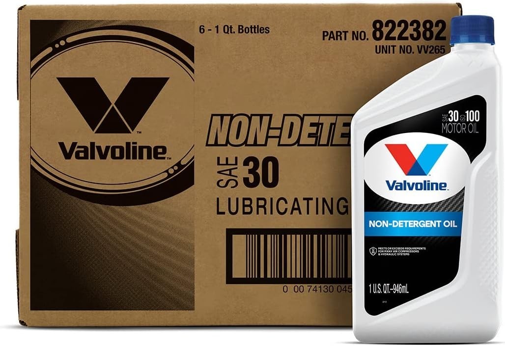 Valvoline Non-Detergent 30 Engine Oil, Case of 6 – 1 Quart Bottles | 822382