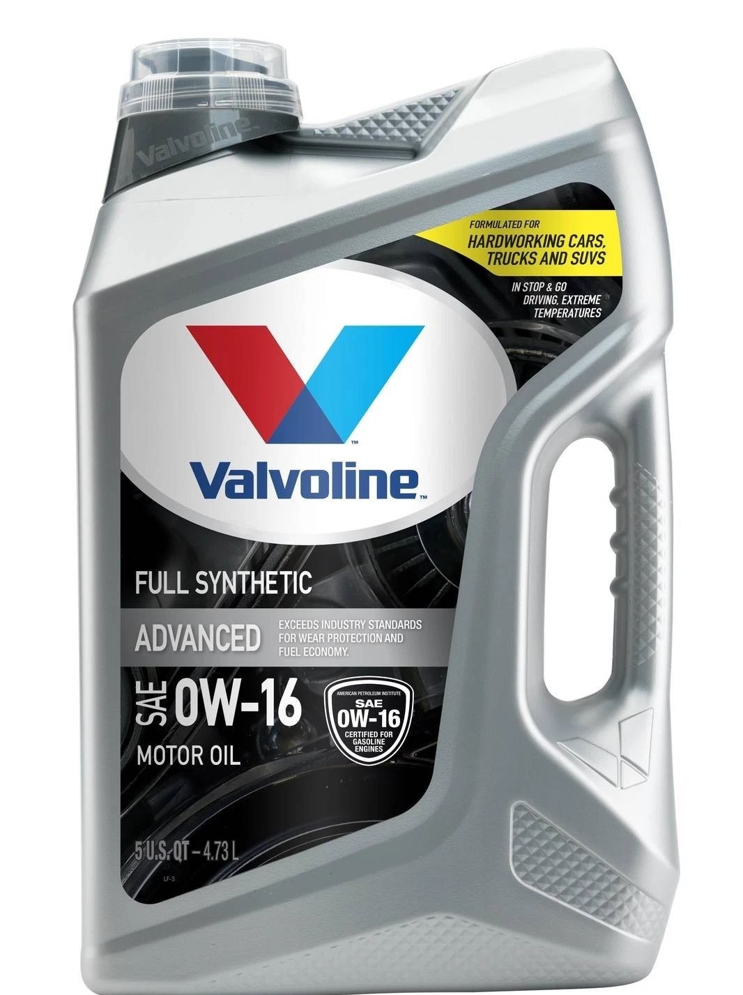 VALVOLINE 878399 Advanced Protection Full Synthetic SAE 0W-16; Easy Pour 5 Quart