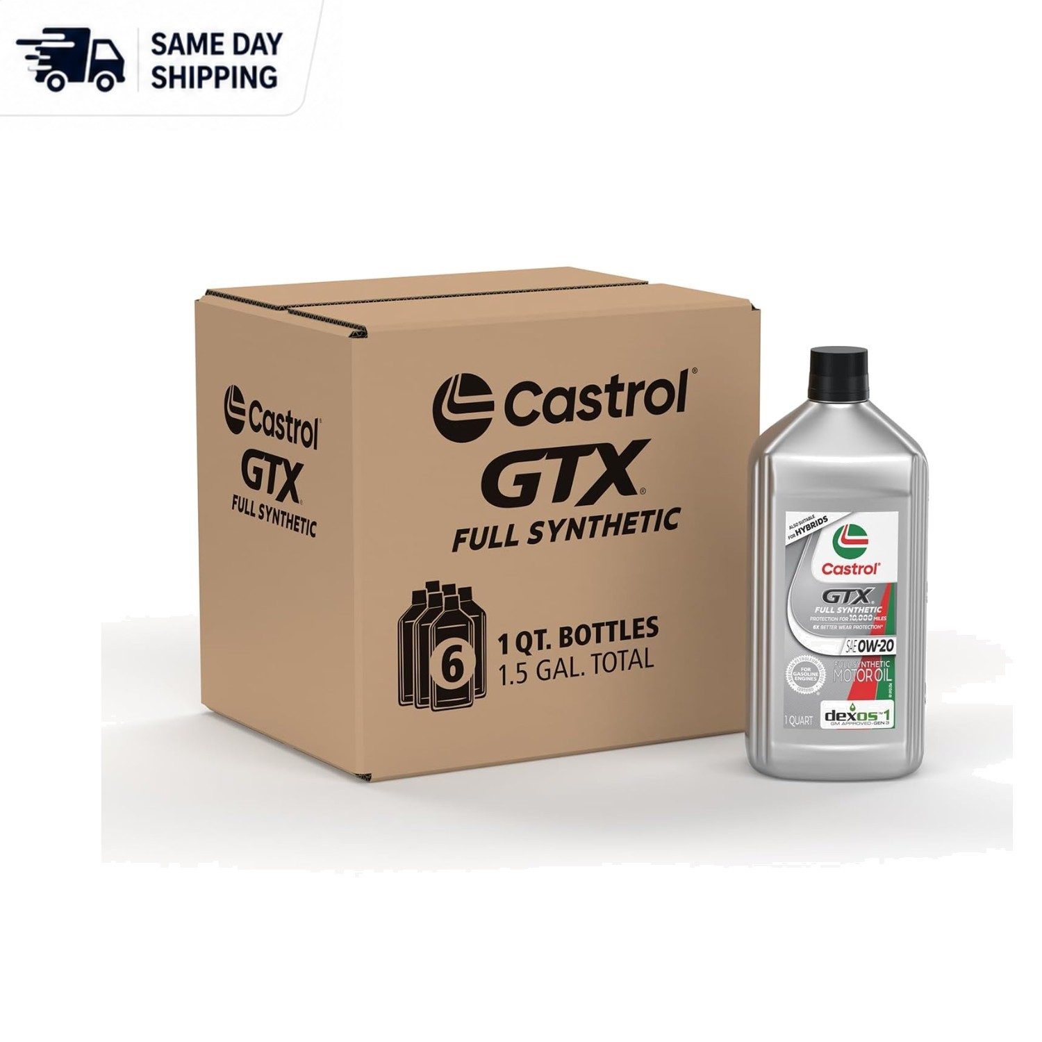 GTX Full Synthetic 0W-20 Motor Oil, 6 Quart Pack – Ultimate Engine Protection