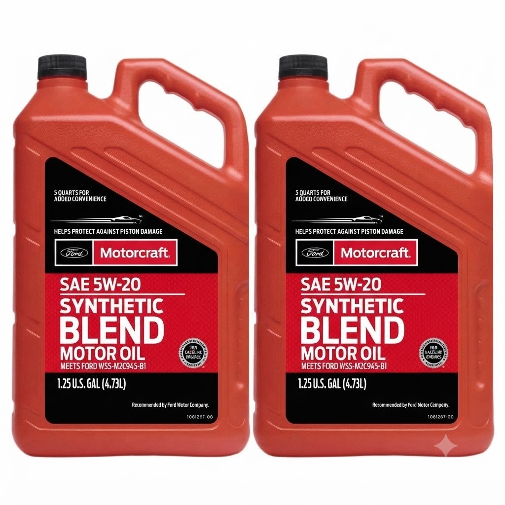 SALE- 2 PACK- MOTORCRAFT XO5W205Q3SP Premium Synthetic Blend; SAE 5W-20; 5 Quart