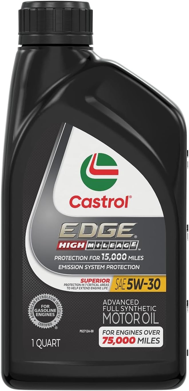 Edge High Mileage 5W-30 Full Synthetic Motor Oil – 32 Fl Oz for Peak Performance
