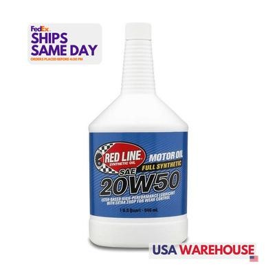 1 qt Redline Oil RED12504 20W50 Synthetic Motor Oil Pack of 1 Performance Parts