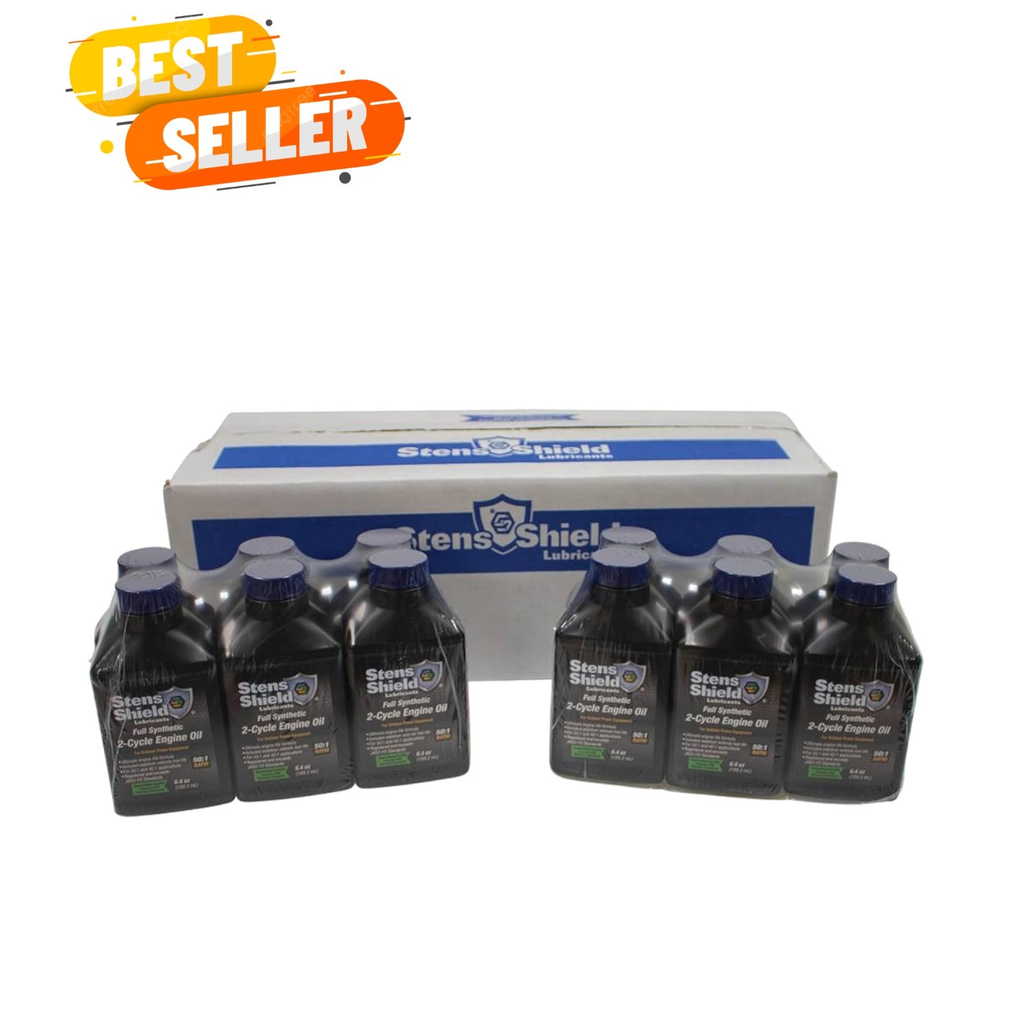 24 Bottles of Blue 2-Cycle Engine Oil – Reliable Fuel Stabilizer for Lawn Mowers