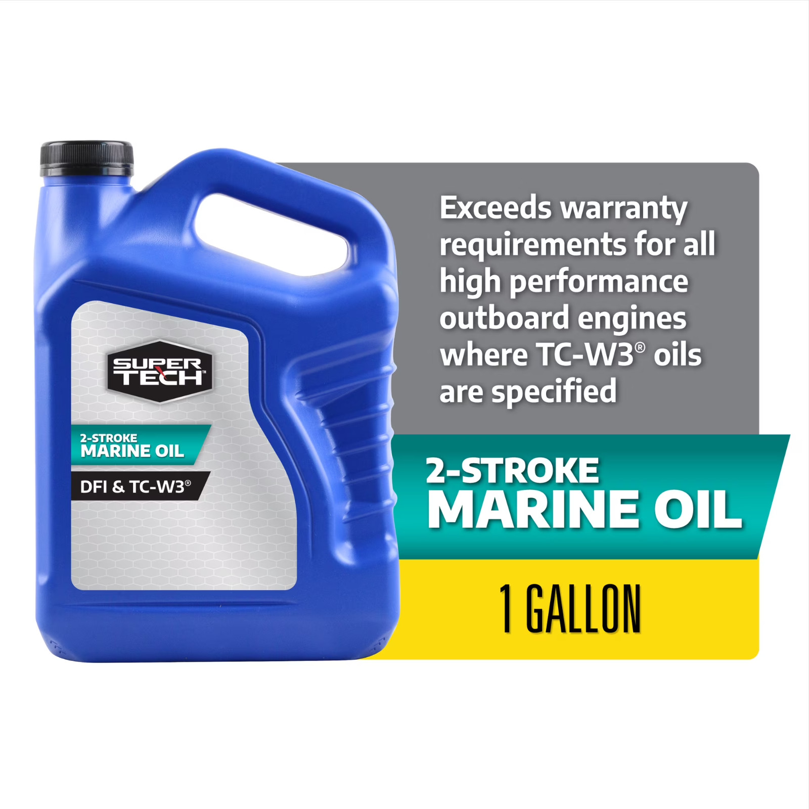 (2 pack) Super Tech TC-W3 High-Performance Marine Outboard 2 Cycle Engine Oil