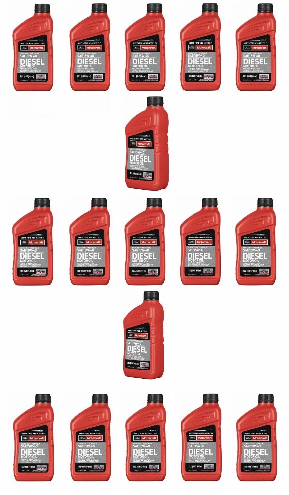 17 Quarts Diesel Engine Motor Oil FORD/Motorcraft SAE 15W-40 Super Duty