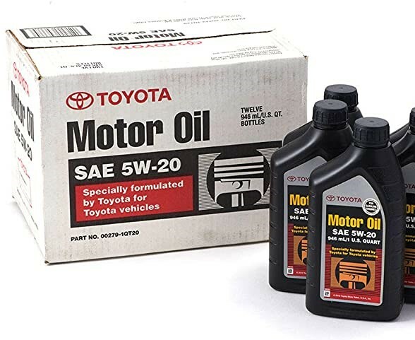 Toyota Genuine SAE 5W-20 946 ML Motor OIl 1 QUART (PACK OF 12)