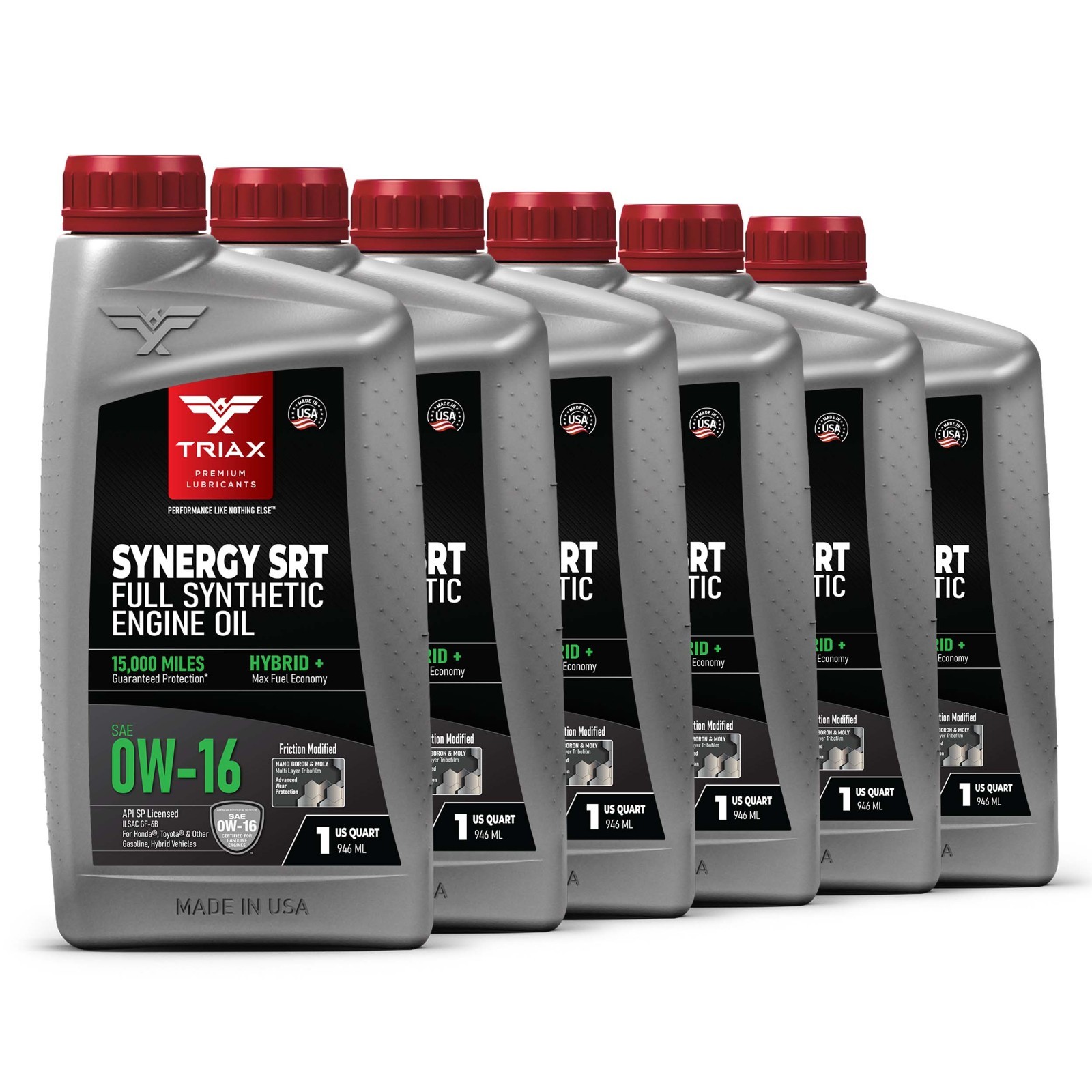 TRIAX Synergy SRT 0W-16, Full Synthetic Engine Oil (1 Quart – 6 Pack)